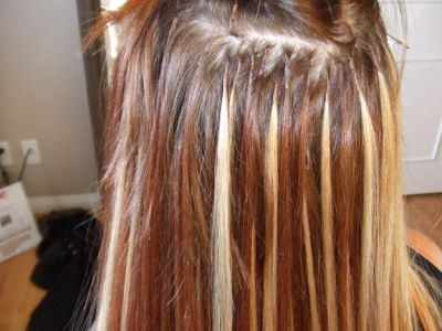 Локоны мелированных волос